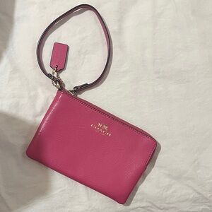 Coach pink wristlet/wallet